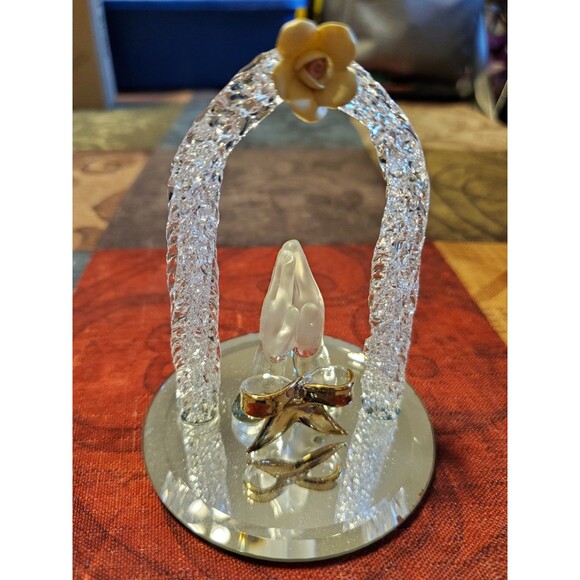 Praying Hands Spun Glass W/24kt Gold Plate - RH#39 - Picture 3 of 8